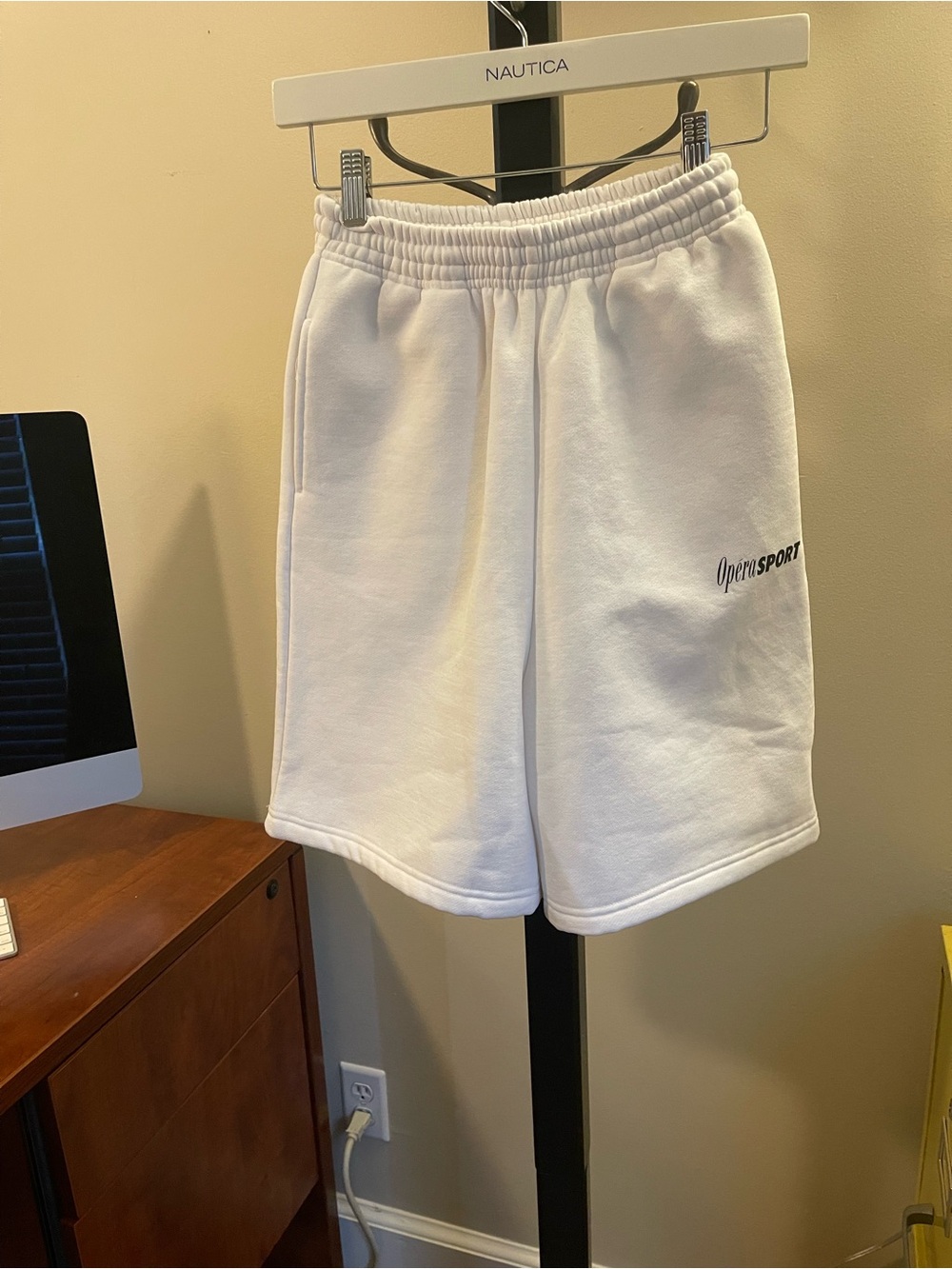 OperaSport  Women’s White Athletic Shorts — Soft Fleece Comfort